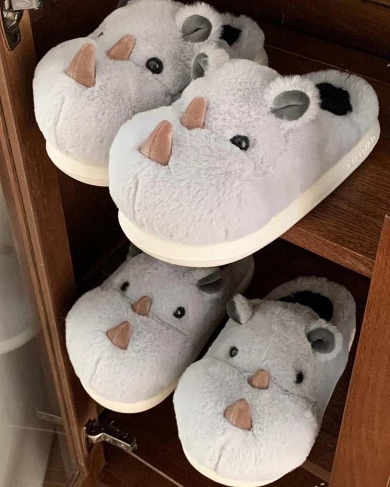 chaussons rhinocéros cartoon