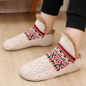 chaussettes chaussons homme très chaudes Blanc