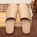 Chaussons doublure cuir homme