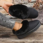 chaussons fourrés en mouton retourné femme