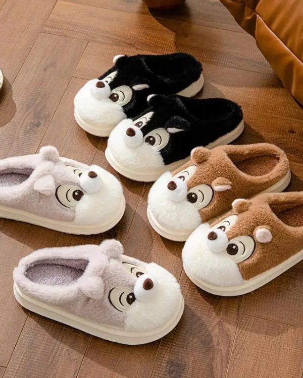 chaussons animaux chien cartoon mignon