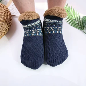 chaussettes chaussons homme très chaudes