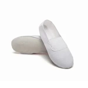 chaussons danse homme semelle cuir blancs