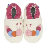 chaussons bébé cuir limace mignonne