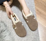 Chaussons femme laine feutrée
