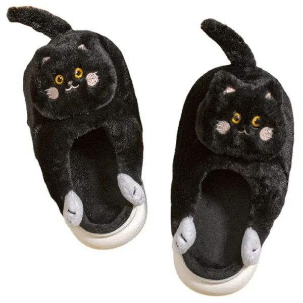 chaussure chat noir douillet