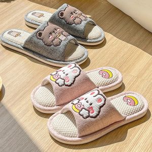 claquettes en coton doux