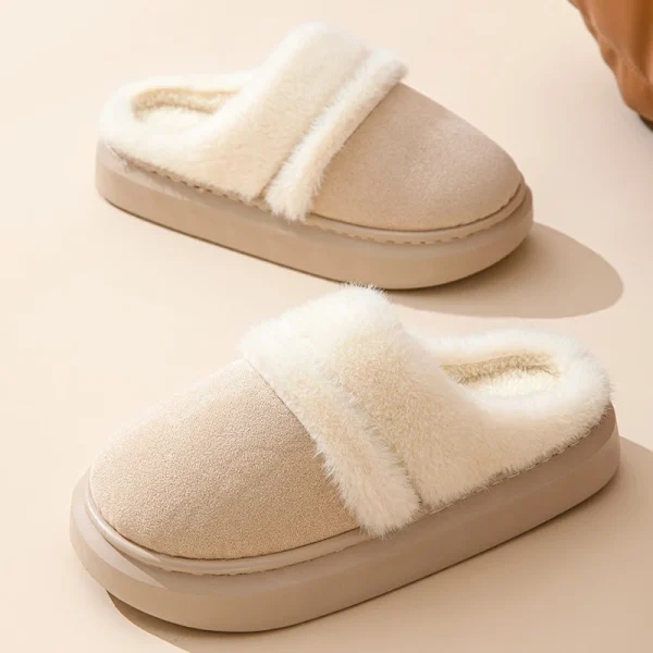 Chaussons mules ouvertes femme beige élégantes
