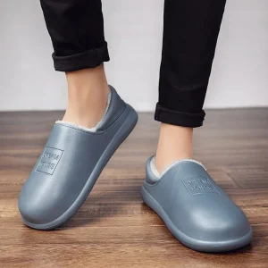 chaussons cuir polymère homme modernes