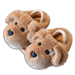 chausson chien peluche fille