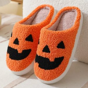 Chaussons mules Pumpkin face