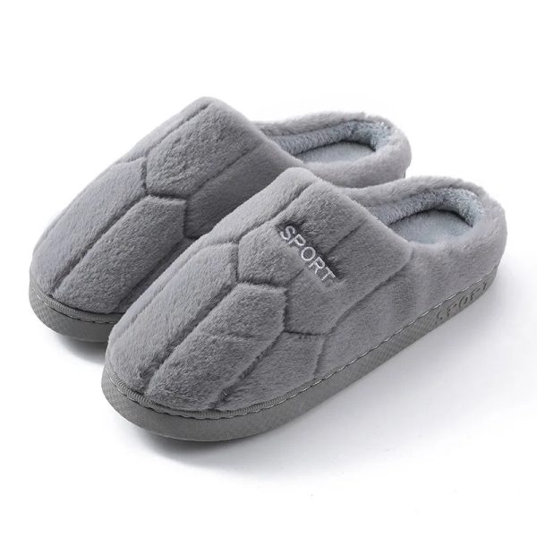 chaussons homme peluche sport gris