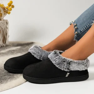 chaussures femme noires fourrées