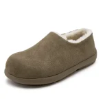 chaussons cuir fourrés femme élégance classique