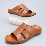 chausson cuir homme luxe