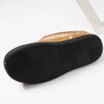 élégants chaussons cuir fourrés