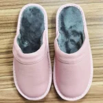 confort chaussons cuir