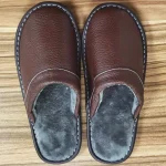 chausson cuir luxe homme