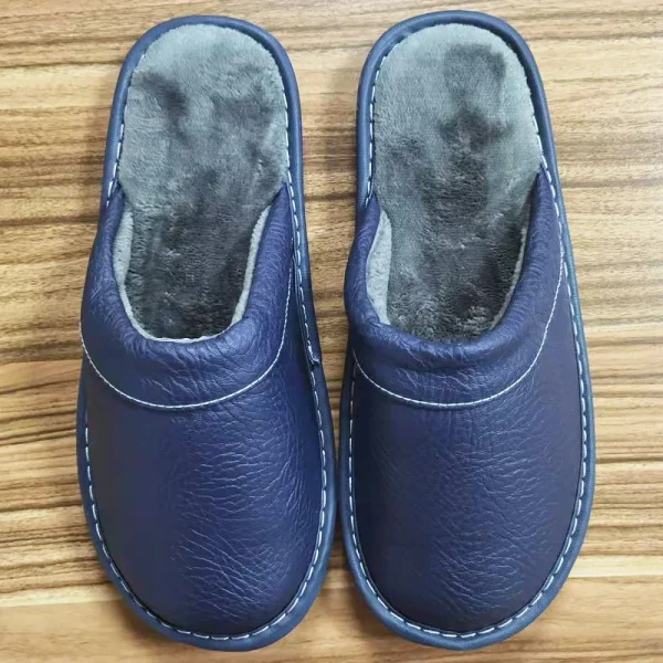 Mocassins souple style chaussons cuir homme