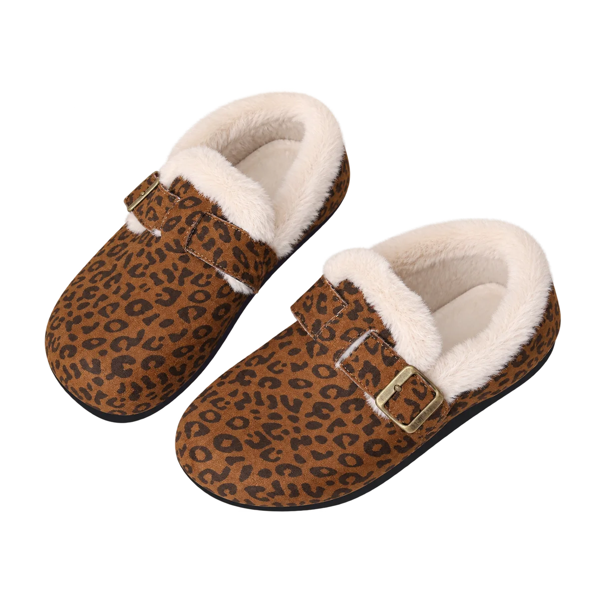 chaussons-femme-chauds-leopard-a-boucles-vue-ensemble