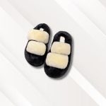 chaussons mules femme micro velours avec talon