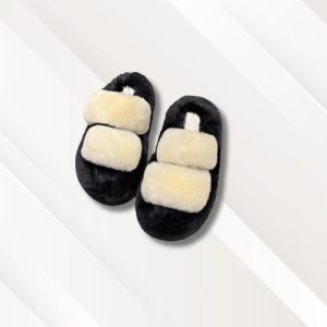 chaussons mules femme micro velours avec talon