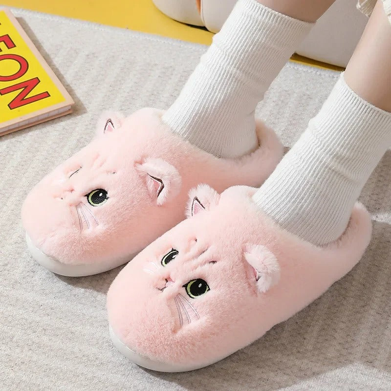 chaussons confort chat