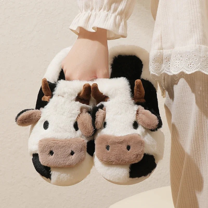 chaussons vache noire confort
