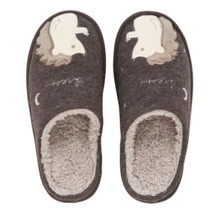 chaussons peluche hérisson