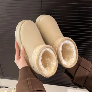 bottines chaussons femme tricot cosy