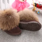 bottines neige femme cuir suédé