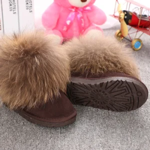 bottines neige femme cuir suédé