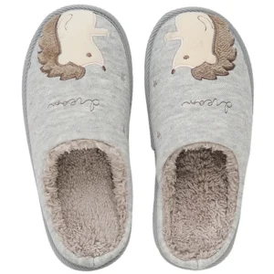 chaussons peluche hérisson