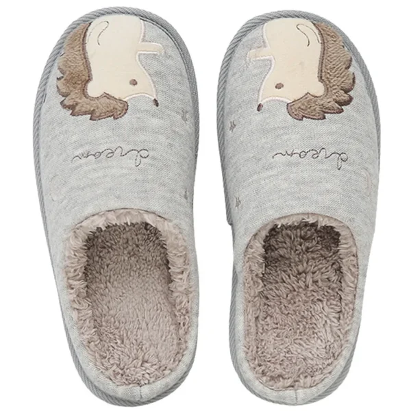 chaussons peluche hérisson