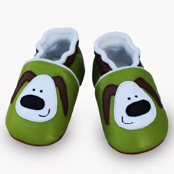 chausson chien noir et vert