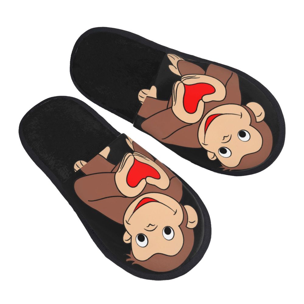 Confort avec Chaussons Singe amoureux