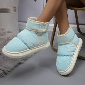chaussons boots femme bleu