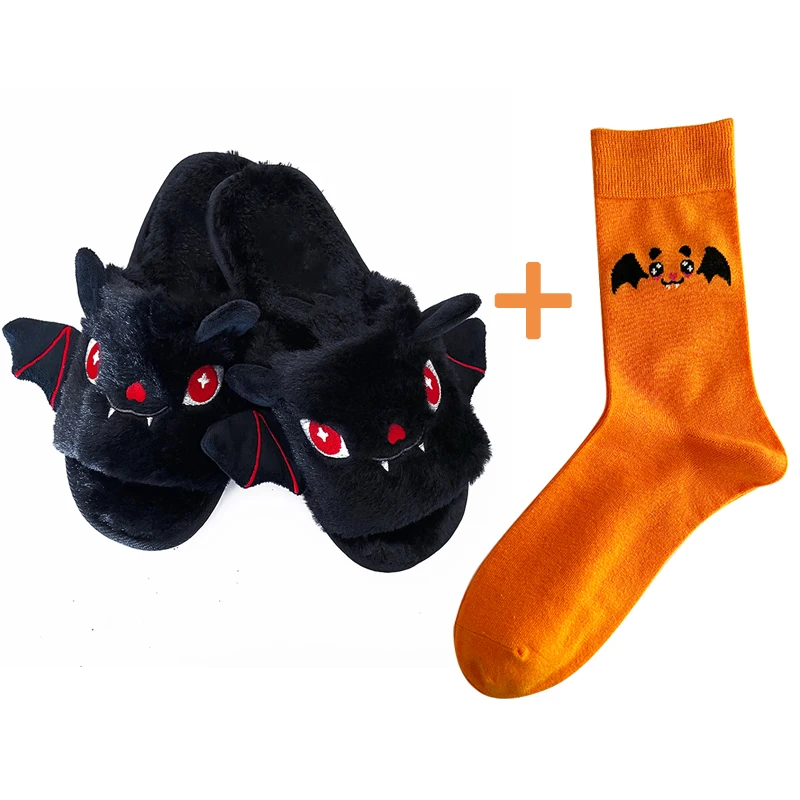 Chaussons thème chauve-souris pour Halloween