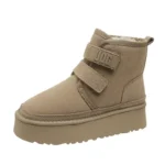 Chaussons bottes fourrées femme