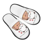 Chaussons Panda bleus unisexe Mémoire de Forme