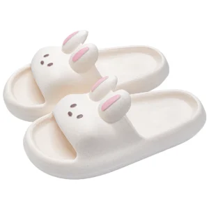 Chaussons Lapin de bain doux avec surface antidérapante