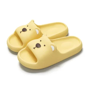 Chaussons lapin été jaune unisexe doux