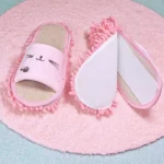 Chaussons Serpillières Flanelle Douce – Nettoyage Confort et Style