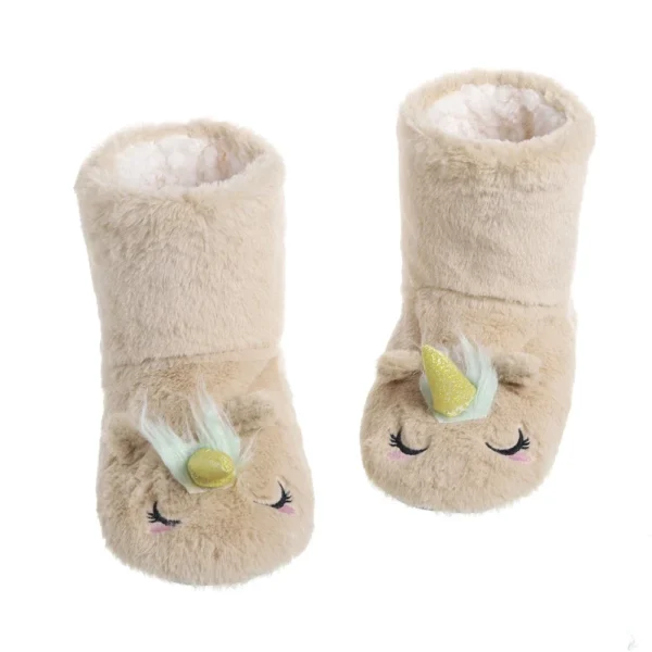 chaussons chaussettes licorne peluche