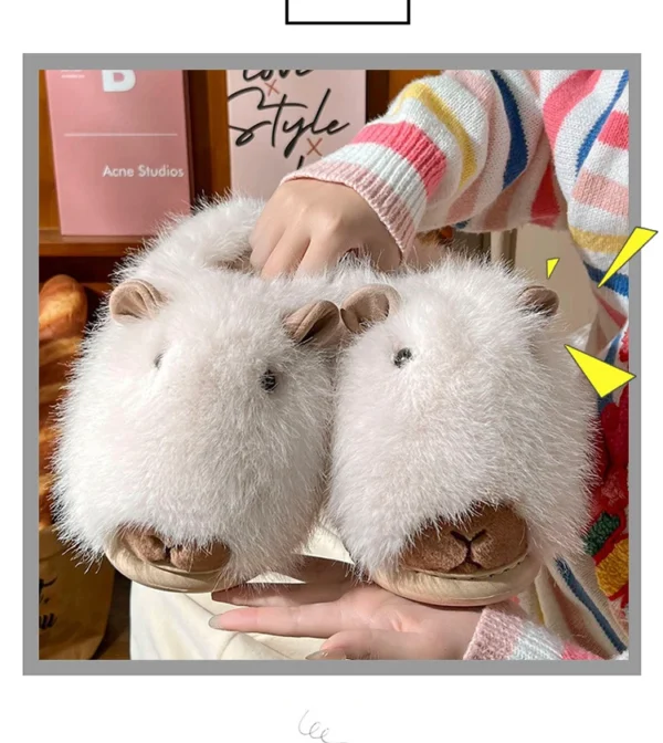 Chaussons hérisson peluche fluffy pour hiver confort et chaleur