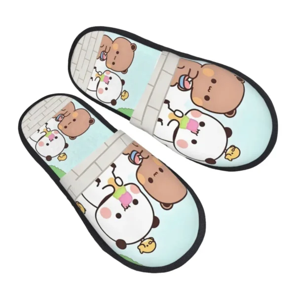 chaussons panda bleus