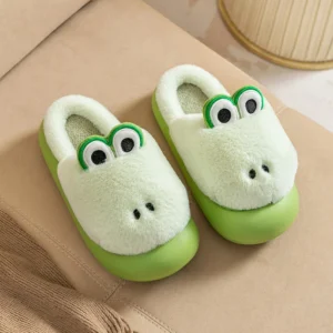 Chaussons cartoon grenouille pour enfant confortables