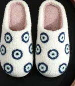 chaussons Halloween unisexe motifs yeux bleus