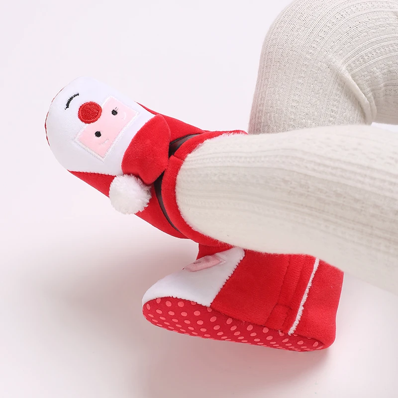 chaussons fourrés bébé Noël motif animal