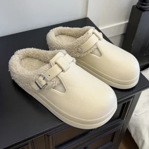Chaussons boots femme en polaire pour hiver
